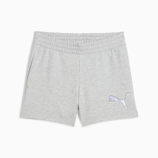 LOGO LAB Women's 5" Shorts, Light Gray Heather, extralarge-IND